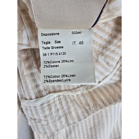 Piazza Sempione Pants Women’s It 48, Size XL 10, 12 Brigitte Striped‎ Trousers - Picture 9 of 10